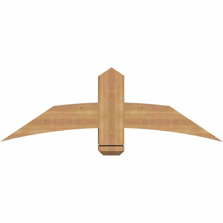 Ekena Millwork Bellingham Timber Gable Bracket, Western Red Cedar, 48"W x 16"H x 5 1/2"D x 5 1/2"F, 8/12 Pitch GBW048X16X0606BEL00SWR